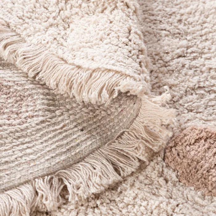 Teppich Kinderzimmer Rund - Lou Dots Taupe