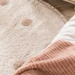 Teppich Kinderzimmer Rund - Lou Dots Taupe