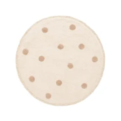 Teppich Kinderzimmer Rund - Lou Dots Taupe
