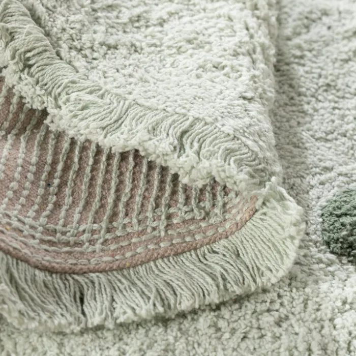 Teppich Kinderzimmer Rund - Lou Dots Grün