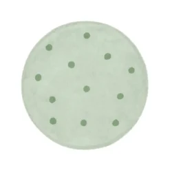 Teppich Kinderzimmer Rund - Lou Dots Grün