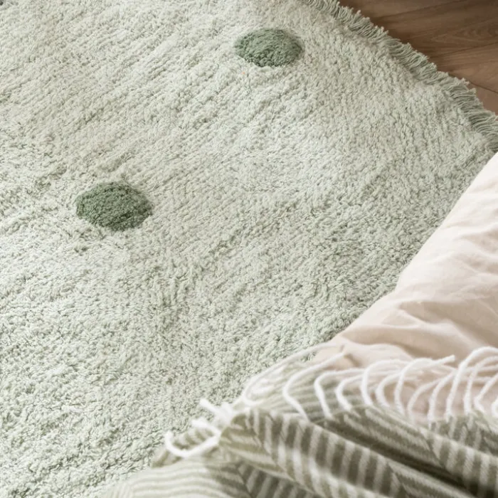 Teppich Kinderzimmer Rund - Lou Dots Grün
