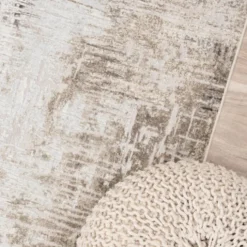 Teppich Modern - Hendrix Grunge Creme Grau