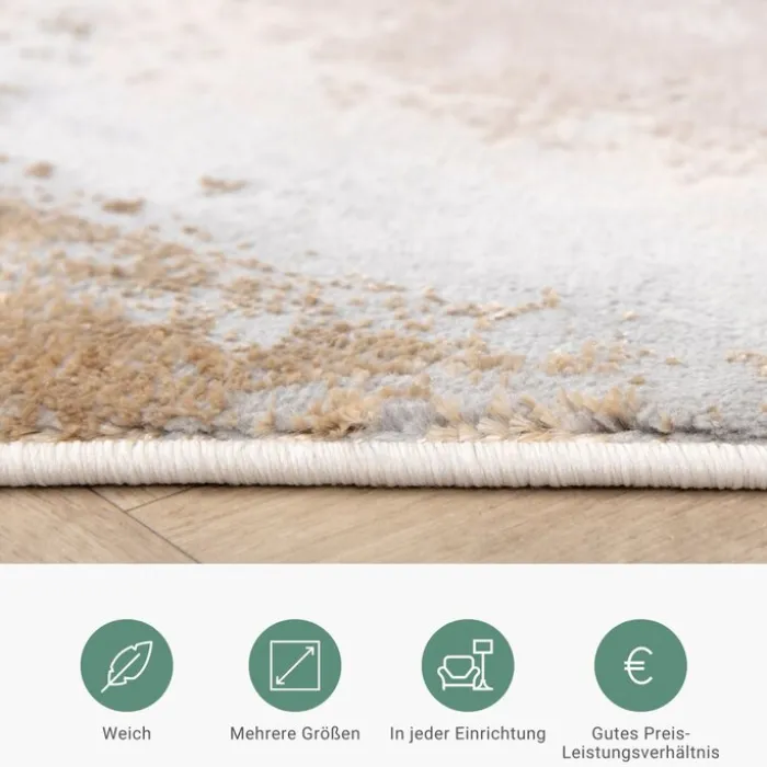 Teppich Modern - Leonore Cotto Creme Braun