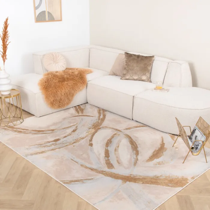 Teppich Modern - Leonore Cotto Creme Braun