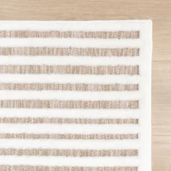 Teppich Modern - Nori Curves Weiß Taupe