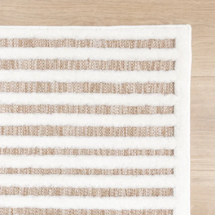 Teppich Modern - Nori Curves Weiß Taupe