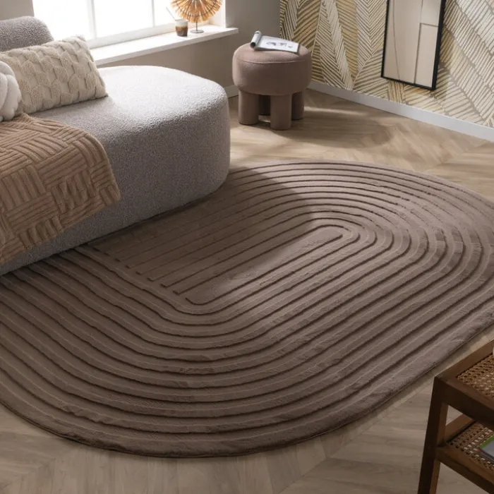 Teppich Organisch - Flowy Arch Taupe
