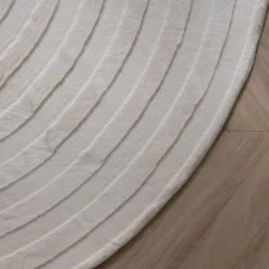 Teppich Organisch - Flowy Lines Creme