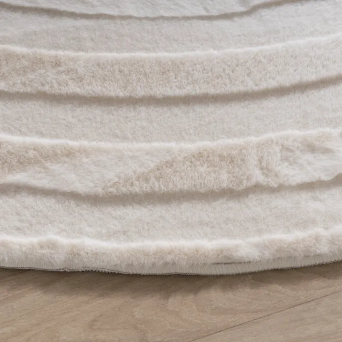 Teppich Organisch - Flowy Lines Creme