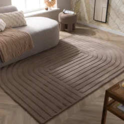 Teppich Organisch - Flowy Lines Taupe