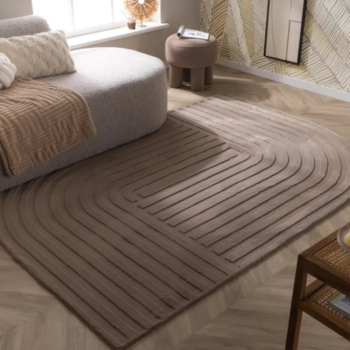Teppich Organisch - Flowy Lines Taupe