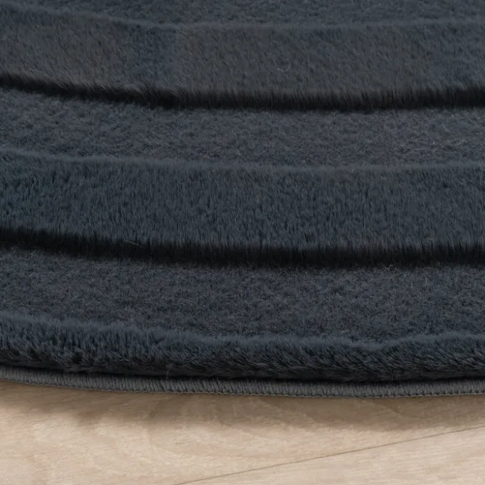 Teppich Organisch - Flowy Lines Anthrazit