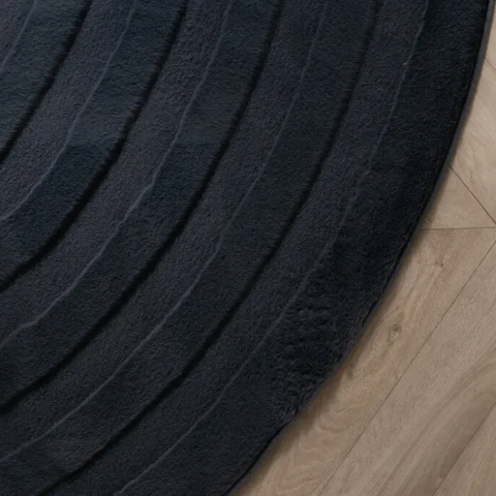 Teppich Organisch - Flowy Wavy Anthrazit