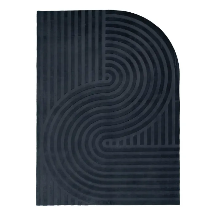 Teppich Organisch - Flowy Wavy Anthrazit