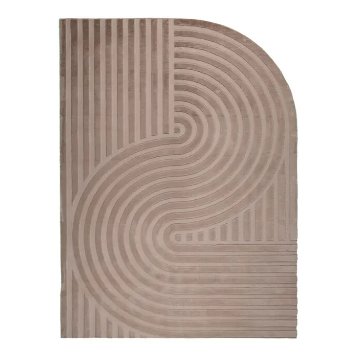 Teppich Organisch - Flowy Wavy Taupe