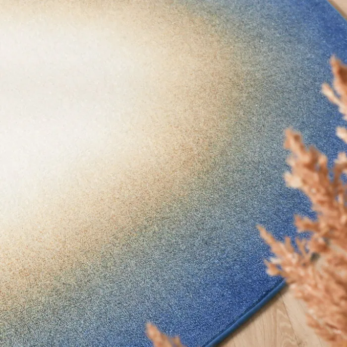 Teppich Organisch - Mellow Blau Gelb