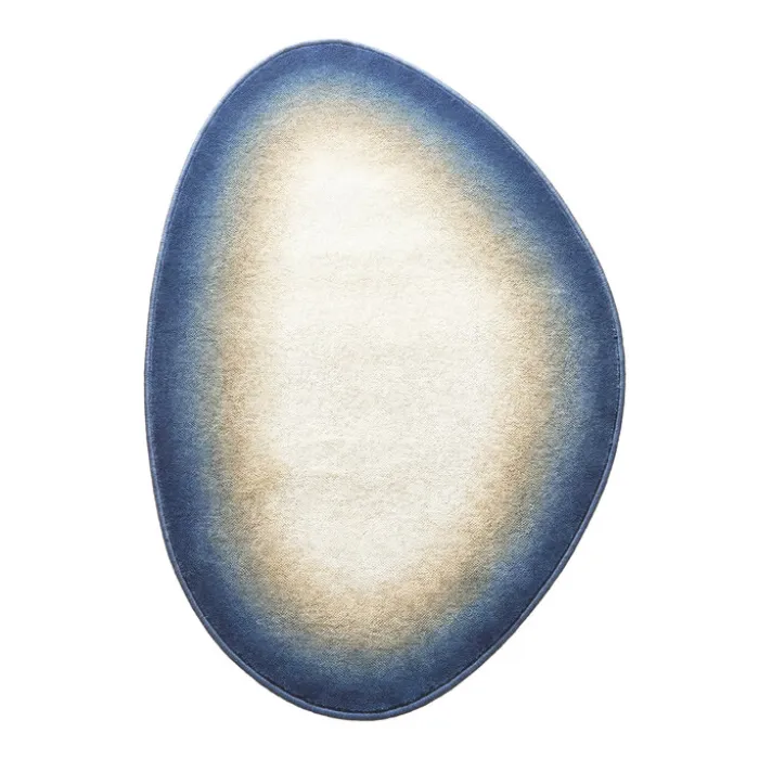 Teppich Organisch - Mellow Blau Gelb