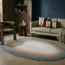Teppich Organisch - Mellow Blau Terra