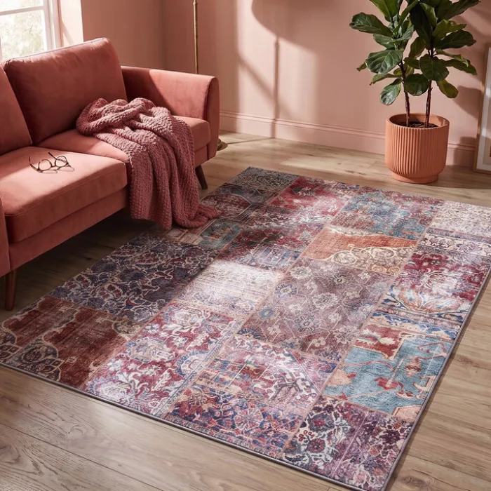 Teppich Patchwork - Azara Rot