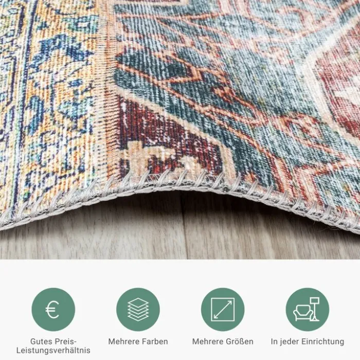 Teppich Patchwork - Azara Rot