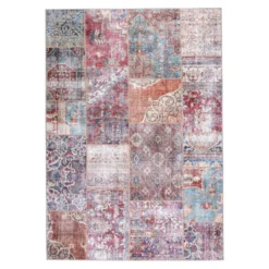Teppich Patchwork - Azara Rot