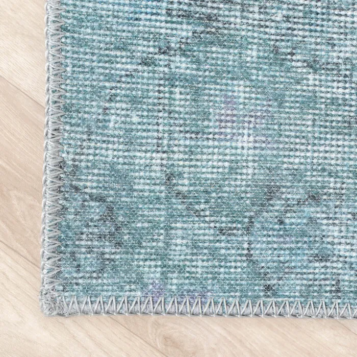 Teppich Patchwork - Estate Blau Grün