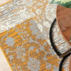 Teppich Patchwork - Famous Ocker