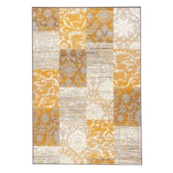 Teppich Patchwork - Famous Ocker