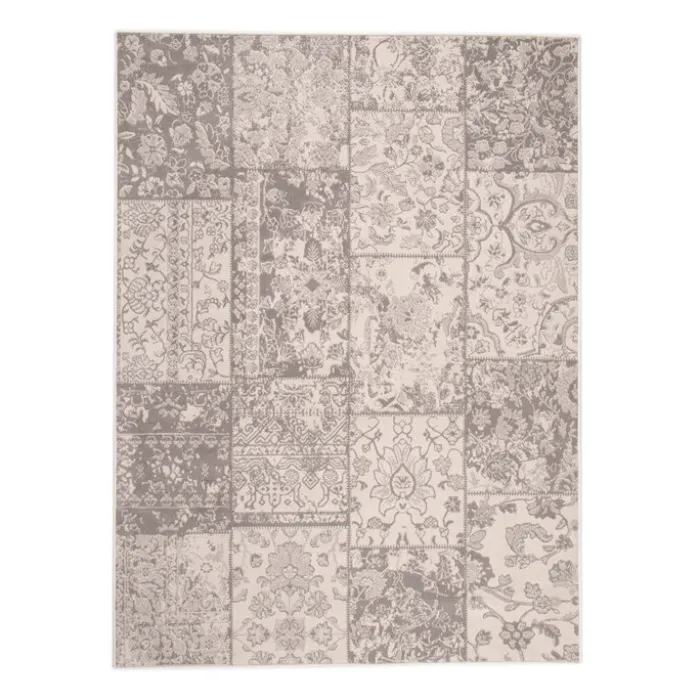Teppich Patchwork - Miracle Grau Braun - 70x140cm