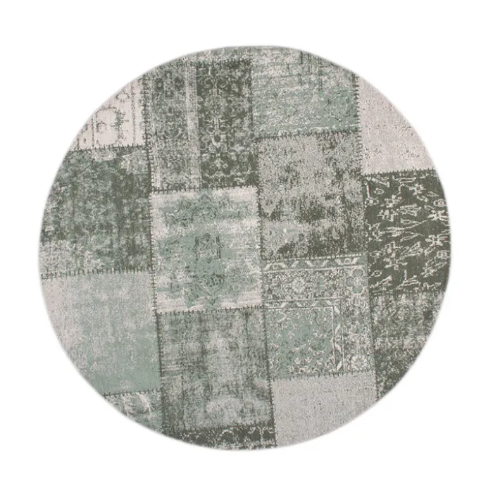 Teppich Patchwork Rund - Dreams Grün