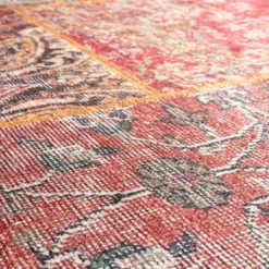 Teppich Patchwork Rund - Moods Rot No.16