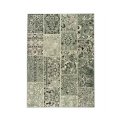 Teppich Patchwork - Wonder Grün Schwarz