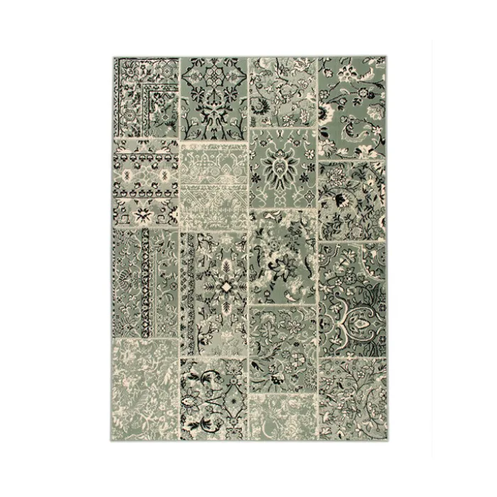 Teppich Patchwork - Wonder Grün Schwarz