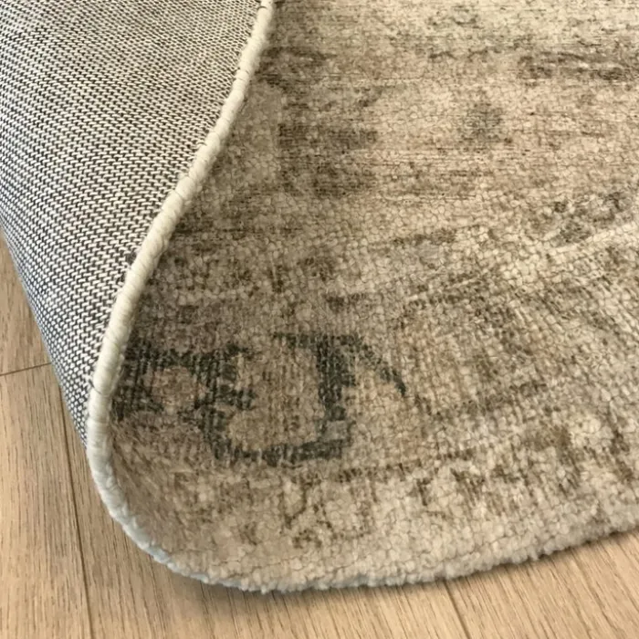Teppich rund vintage - Kyra Medaillon Creme