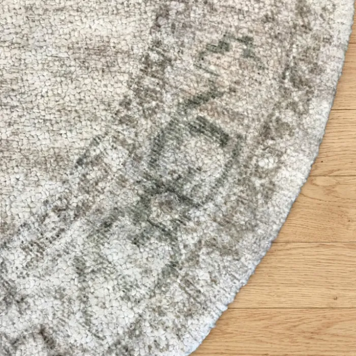Teppich rund vintage - Kyra Medaillon Creme