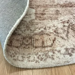 Teppich rund vintage - Kyra Medaillon Braun