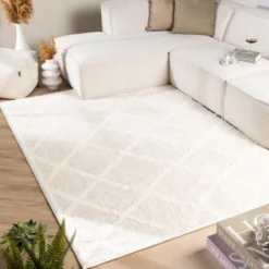 Teppich Skandinavisch - Lova Lines Creme