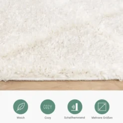 Teppich Skandinavisch - Lova Lines Creme