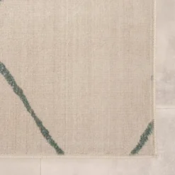 Teppich Skandinavisch - Odin Lines Creme Grün