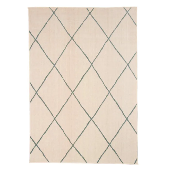 Teppich Skandinavisch - Odin Lines Creme Grün