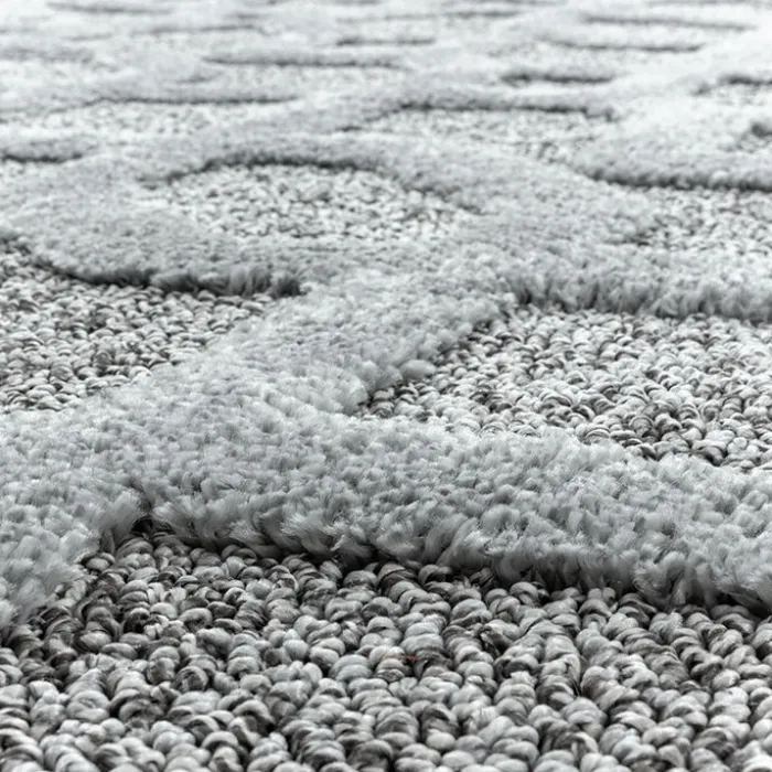 Teppich Skandinavisch - Pitea Tile Grau