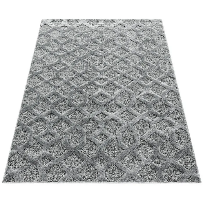 Teppich Skandinavisch - Pitea Tile Grau
