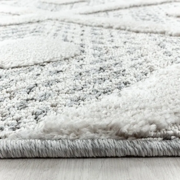 Teppich Skandinavisch - Pitea Ethno Creme Grau