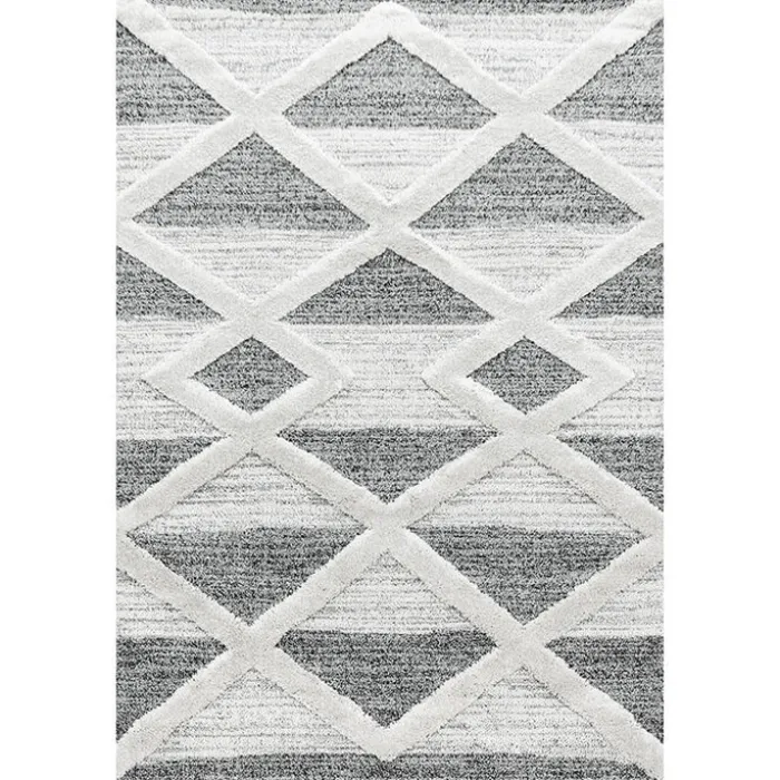 Teppich Skandinavisch - Pitea Lines Grau Creme