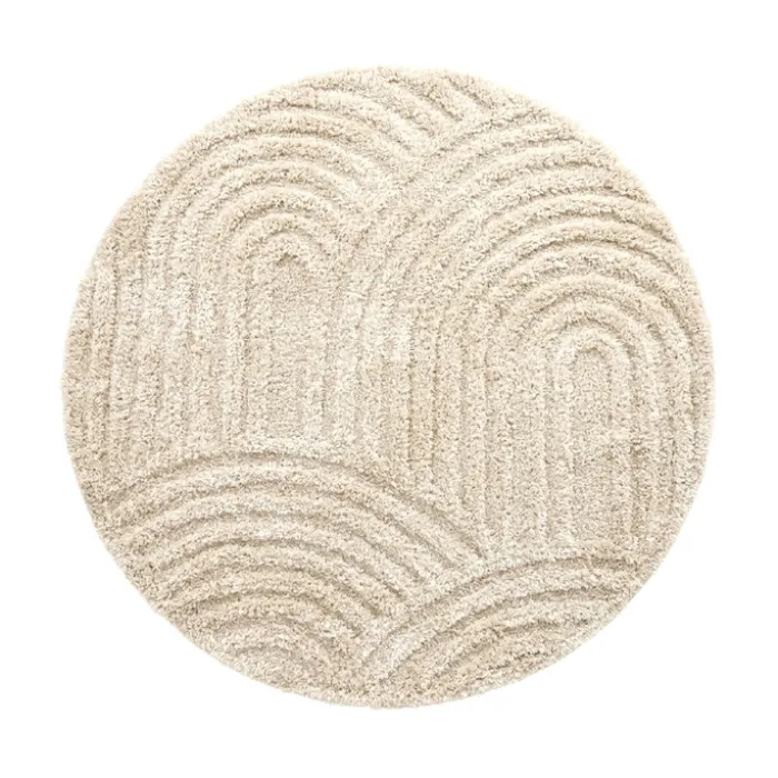 Teppich Skandinavisch Rund - Lova Arches Beige