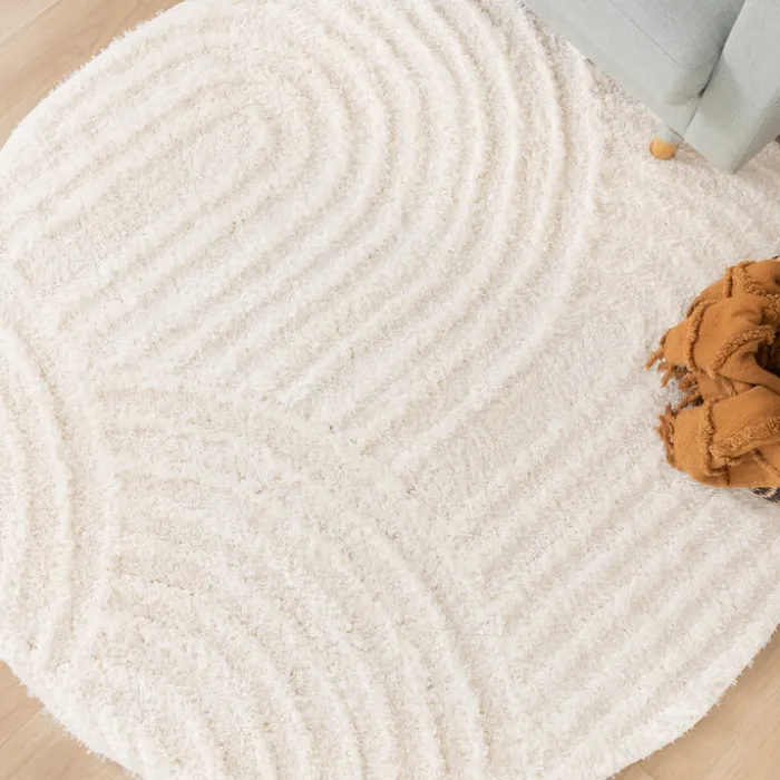 Teppich Skandinavisch Rund - Lova Arches Creme