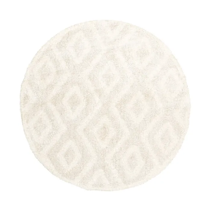 Teppich Skandinavisch Rund - Lova Diamond Creme