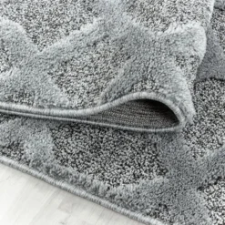 Teppich Skandinavisch Rund - Pitea Tile Grau