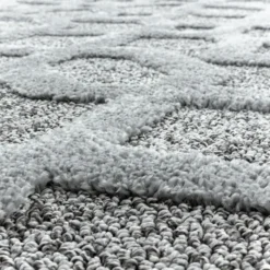 Teppich Skandinavisch Rund - Pitea Tile Grau
